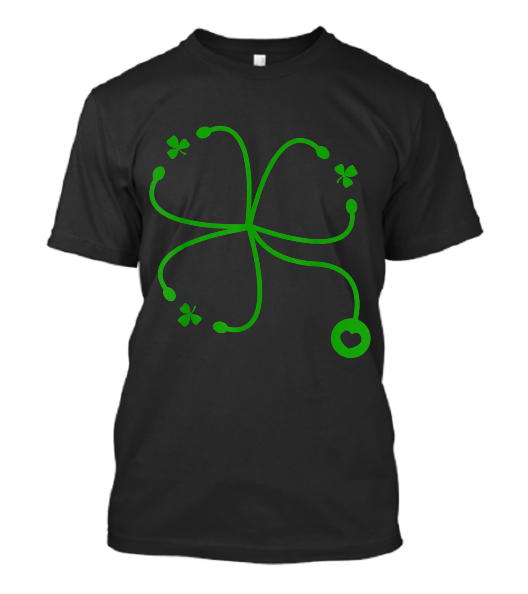 Funny Irish Shamrock Stethoscope Nurse Patrick's Day T-Shirt
