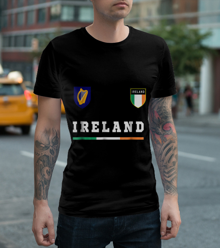 Ireland Harp Emblem Soccer Jersey Dublin Flag T-Shirt