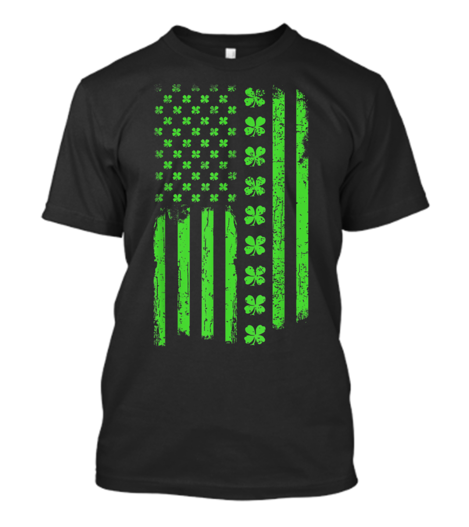 St Patricks Day Irish American Flag Clover Stripes Shamrock Stars T-Shirt