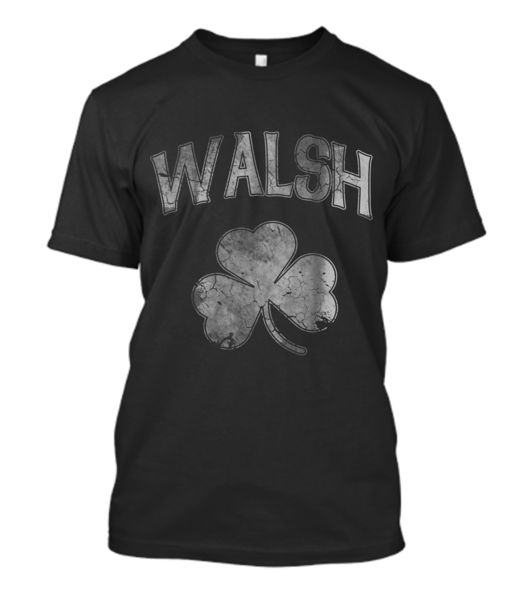 Walsh Irish Shamrock Family Surname Emblem T-Shirt