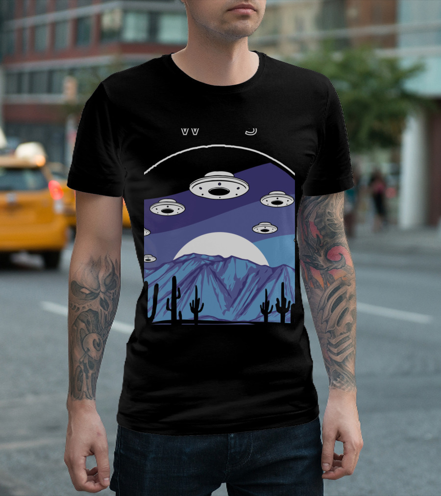 Shane Dawson UFO Armada Over Desert Mountains T-Shirt