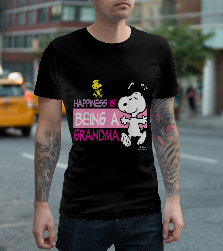 Peanuts Snoopy Happiness is Being a Grandma Woodstock T-Shirt