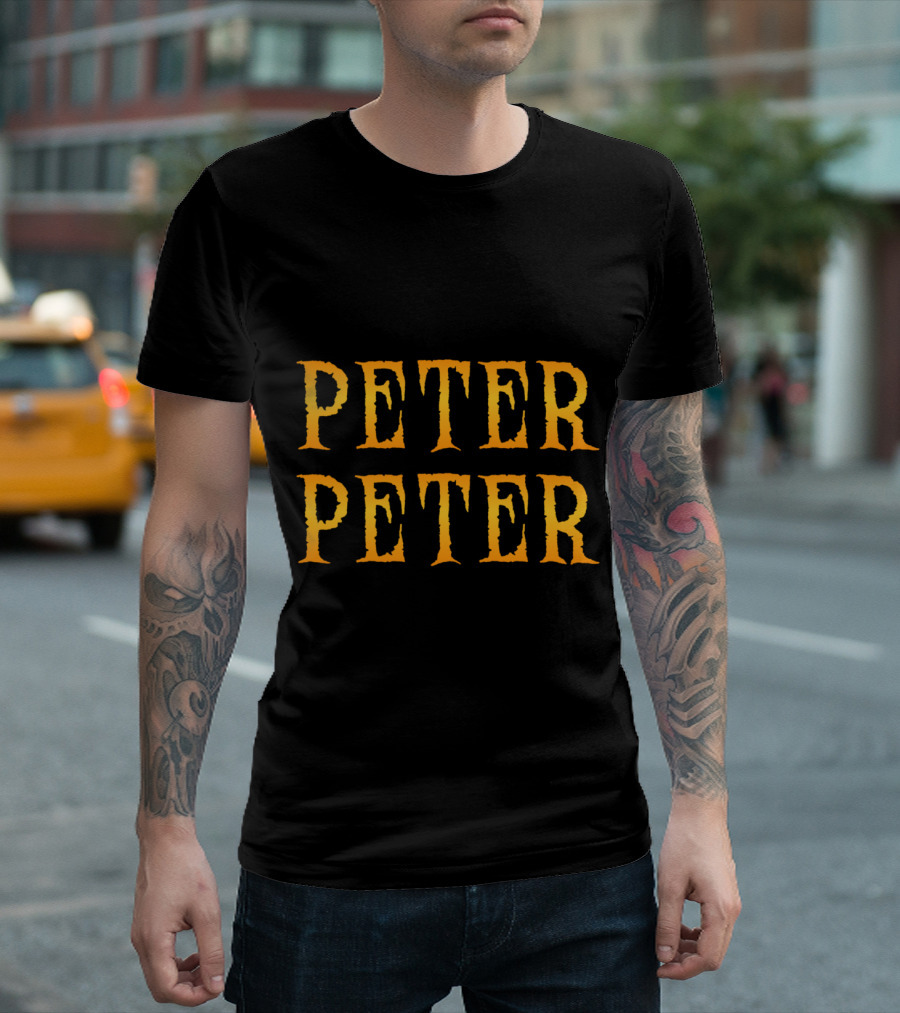 Peter Peter Pumpkin Eater Halloween Font T-Shirt