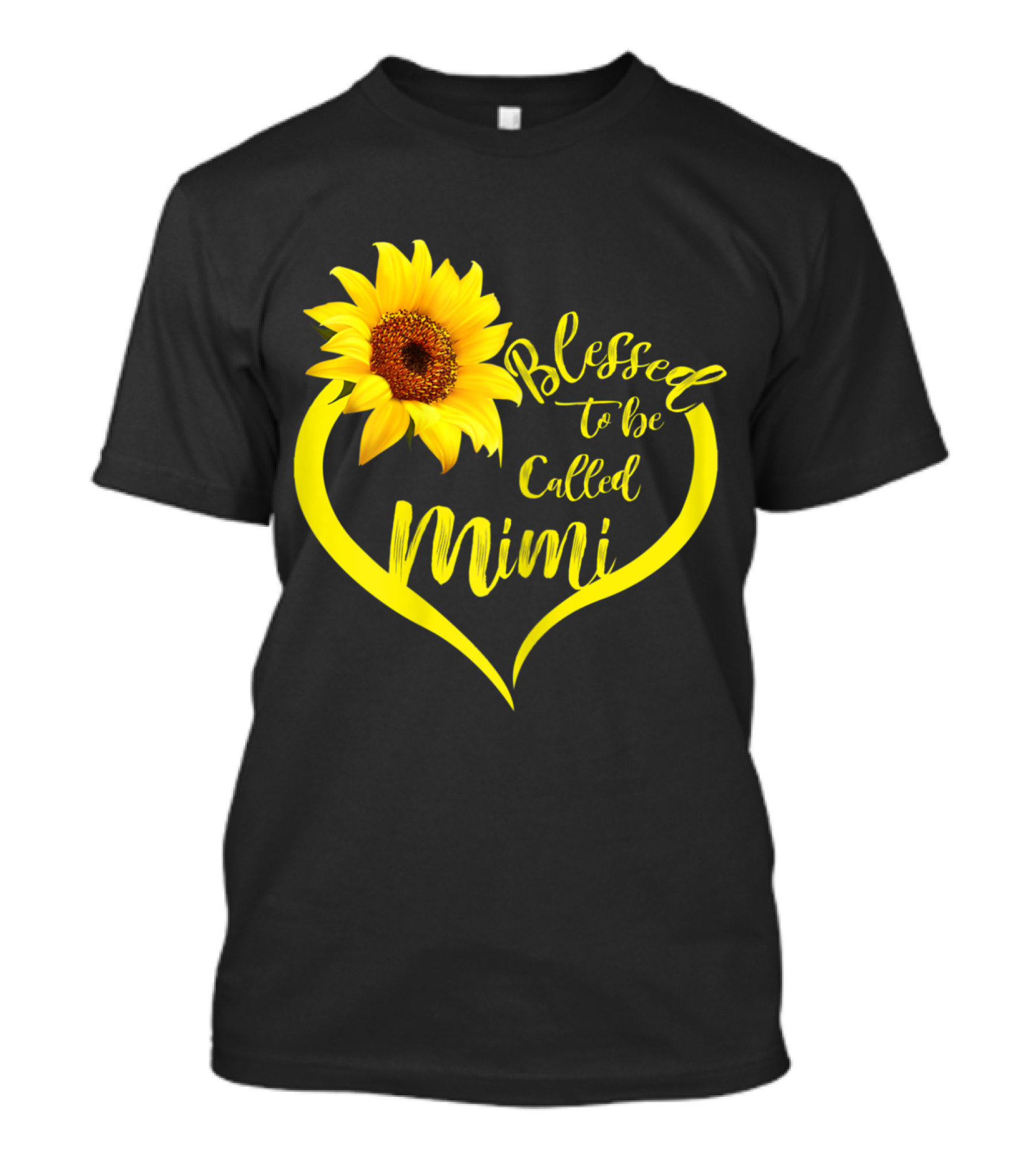 Blessed To Be Called Mimi Sunflower Heart T-Shirt