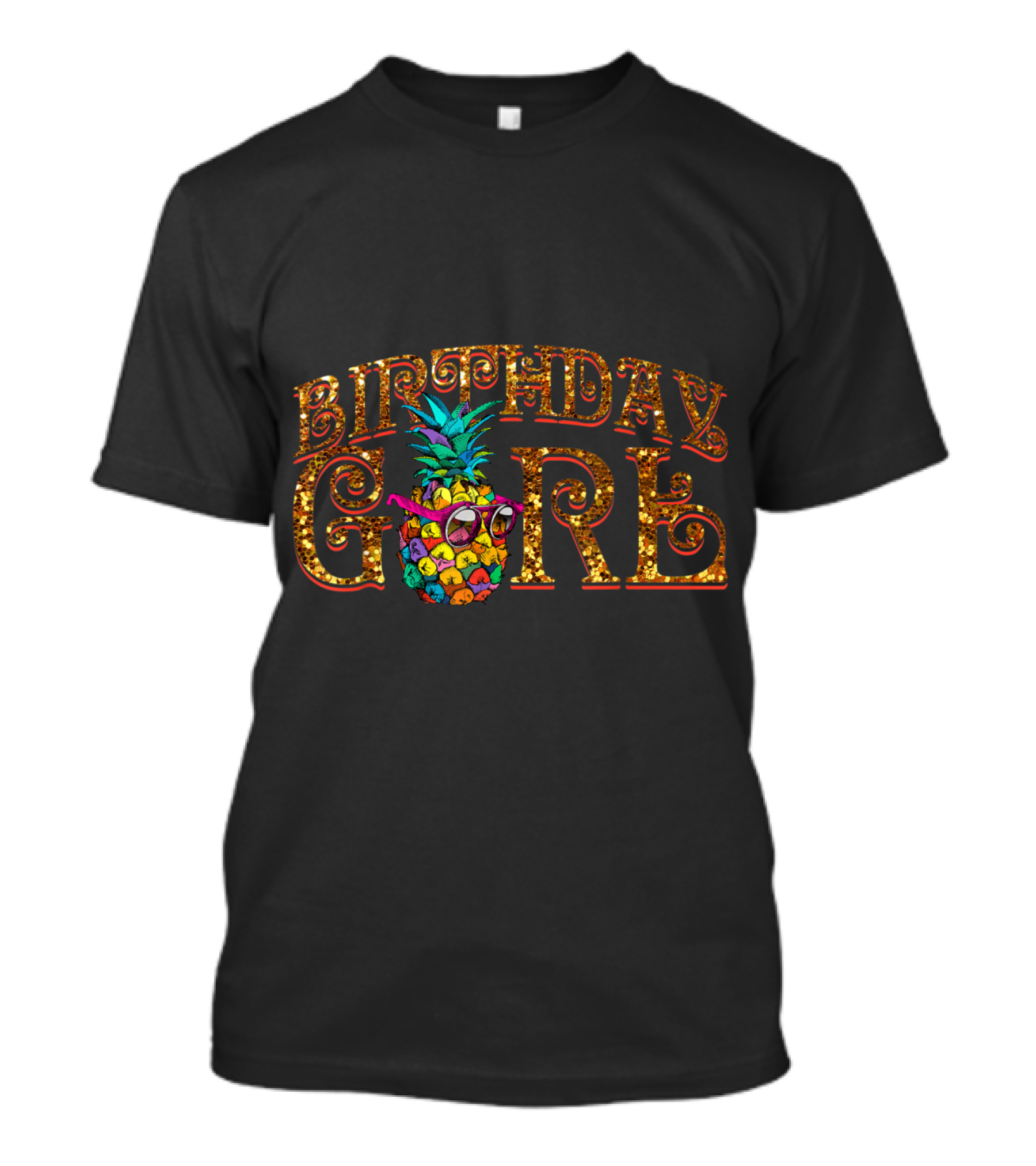 Birthday Girl Pineapple Pi Crunch Gold T-Shirt