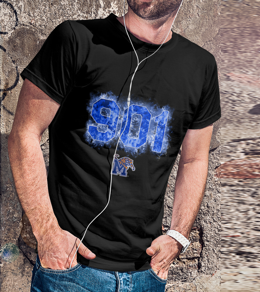 Memphis Tigers 901 Fire Area Code T-Shirt