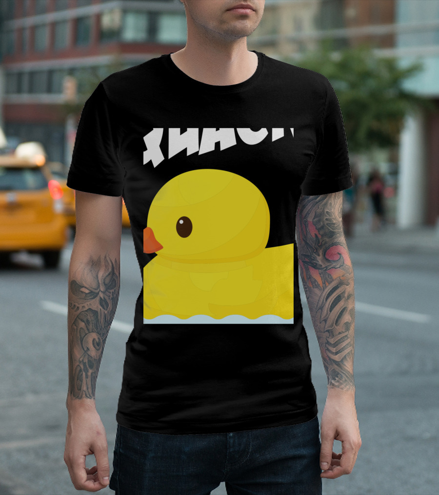 RELEASE THE QUACKIN Funny Yellow Rubber Duck Splash T-Shirt
