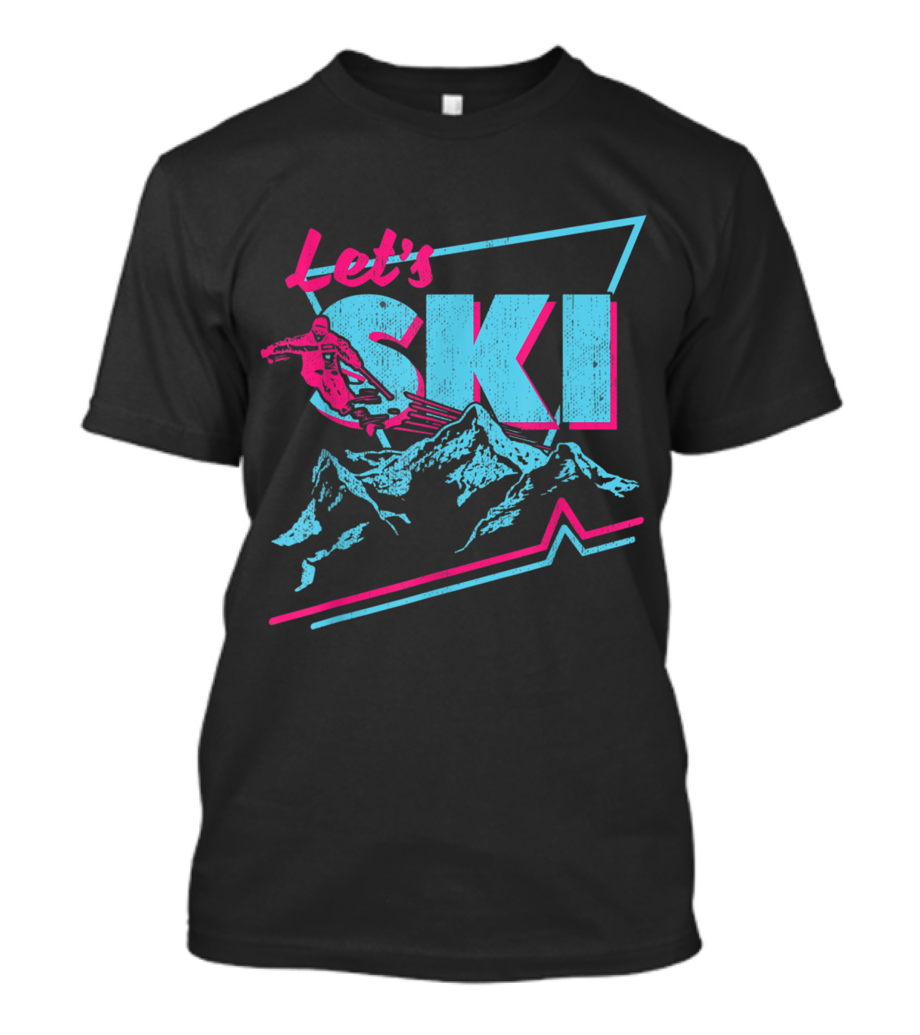 Let's Ski Retro Vintage Ski T-Shirt
