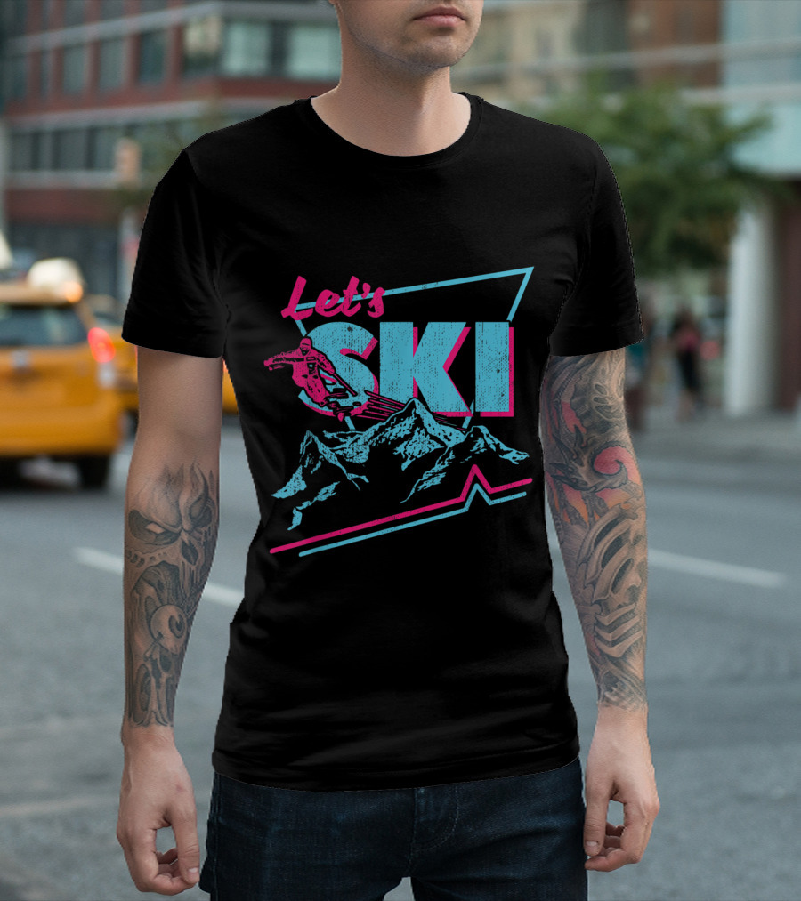 Let's Ski Retro Vintage Ski T-Shirt