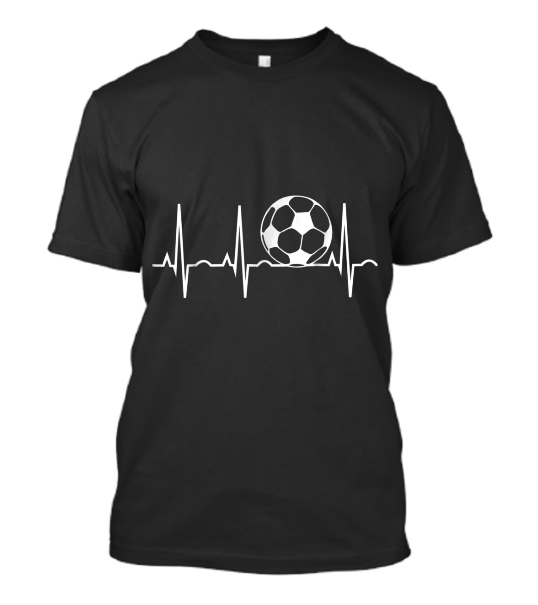 Soccer Ball Heartbeat Line Soccer Heartbeat T-Shirt