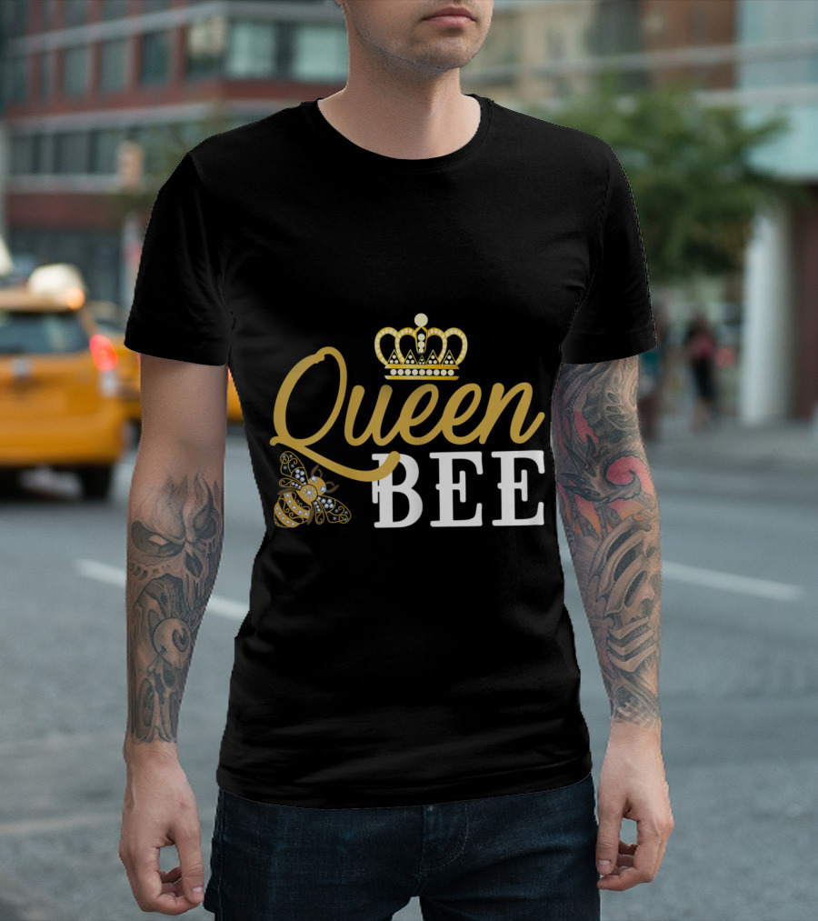 Queen Bee Crown for Woman Beekeeper T-Shirt