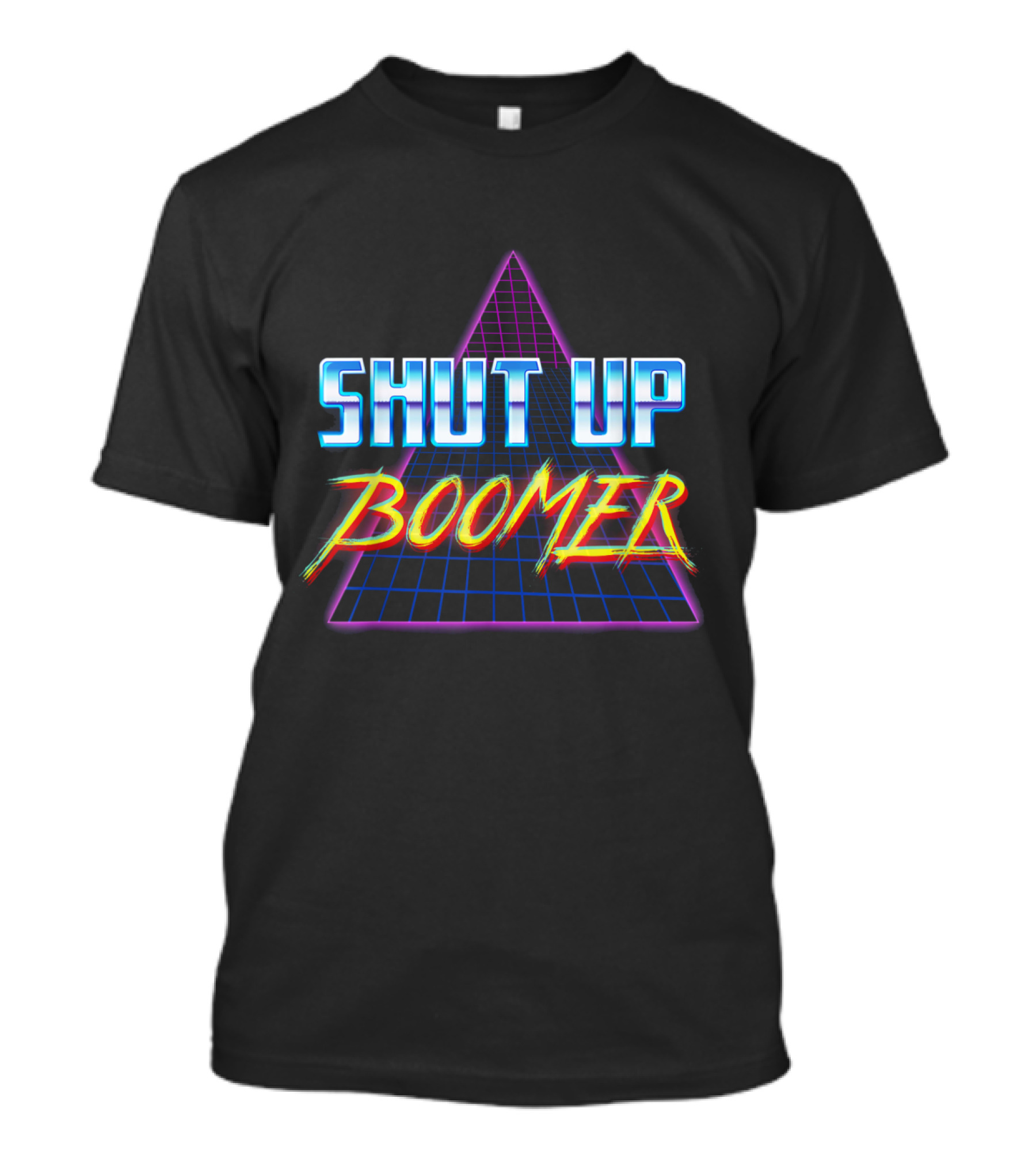 Shut Up Boomer 80s Vaporwave Dank Meme T-Shirt