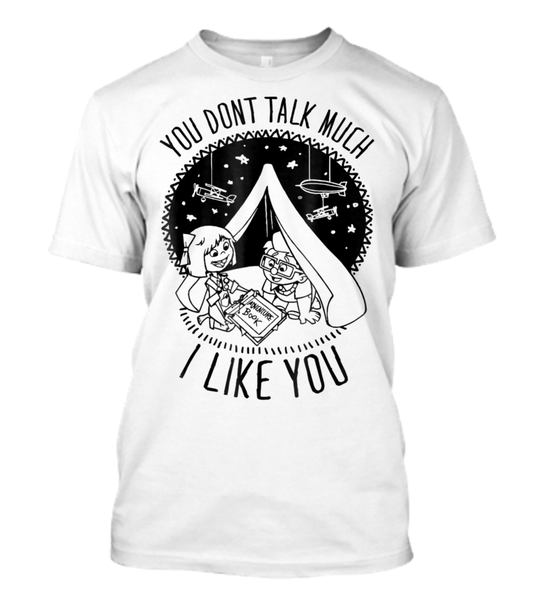 Disney Pixar Up You Don't Talk Much I Like You Carl Ellie Adventure Book T-Shirt