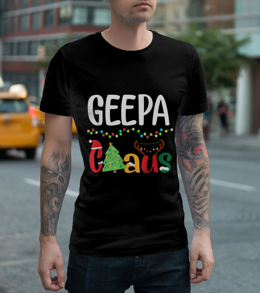 Geepa Claus Funny Xmas Santa Grandpa Christmas T-Shirt