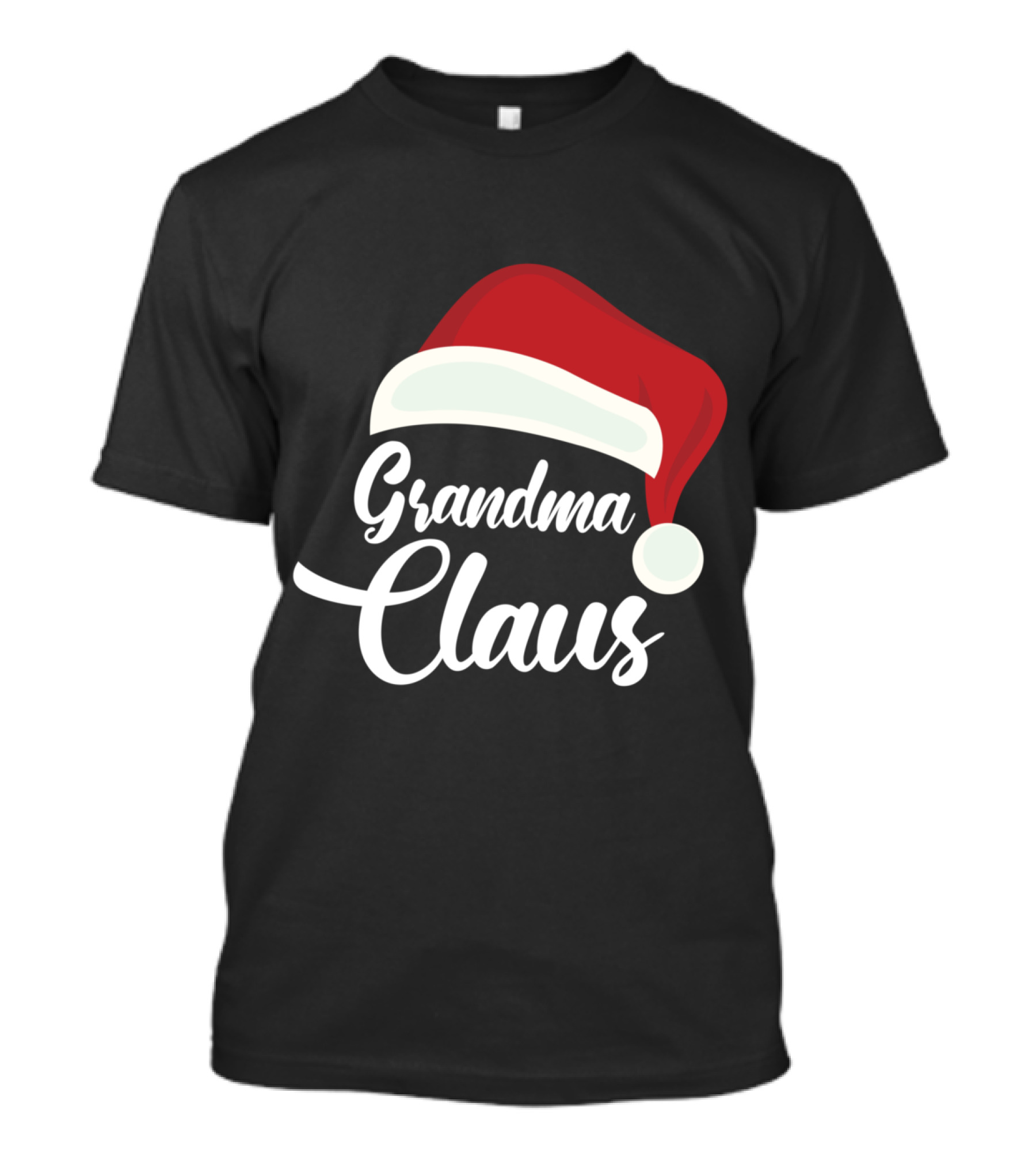 Grandma Claus Santa Hat Family Matching Christmas T-Shirt
