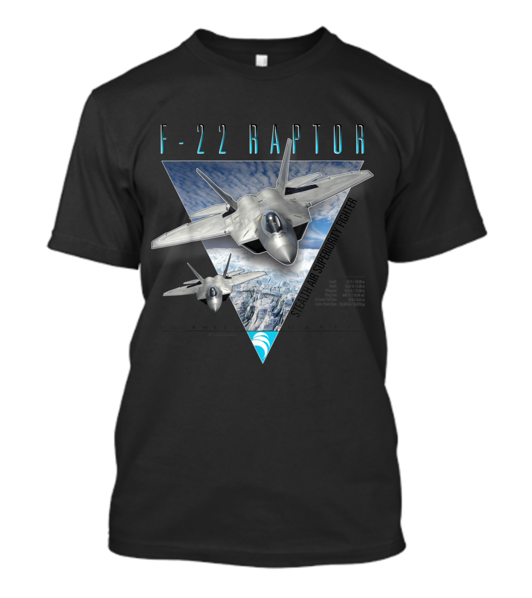 F-22 Raptor Stealth Air Superiority Fighter Jet T-Shirt