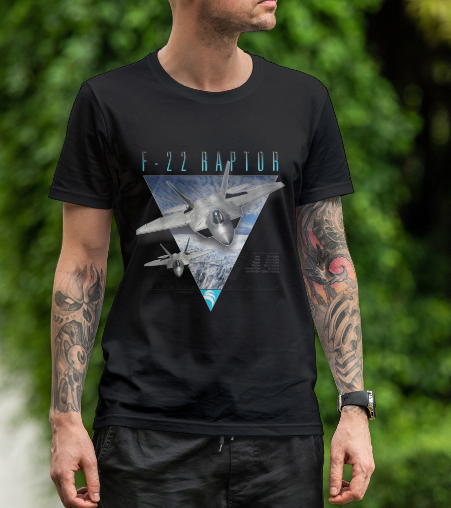 F-22 Raptor Stealth Air Superiority Fighter Jet T-Shirt