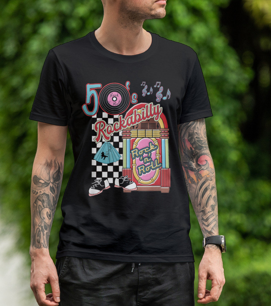 50's Rock N Roll Rockabilly Jukebox Classic T-Shirt