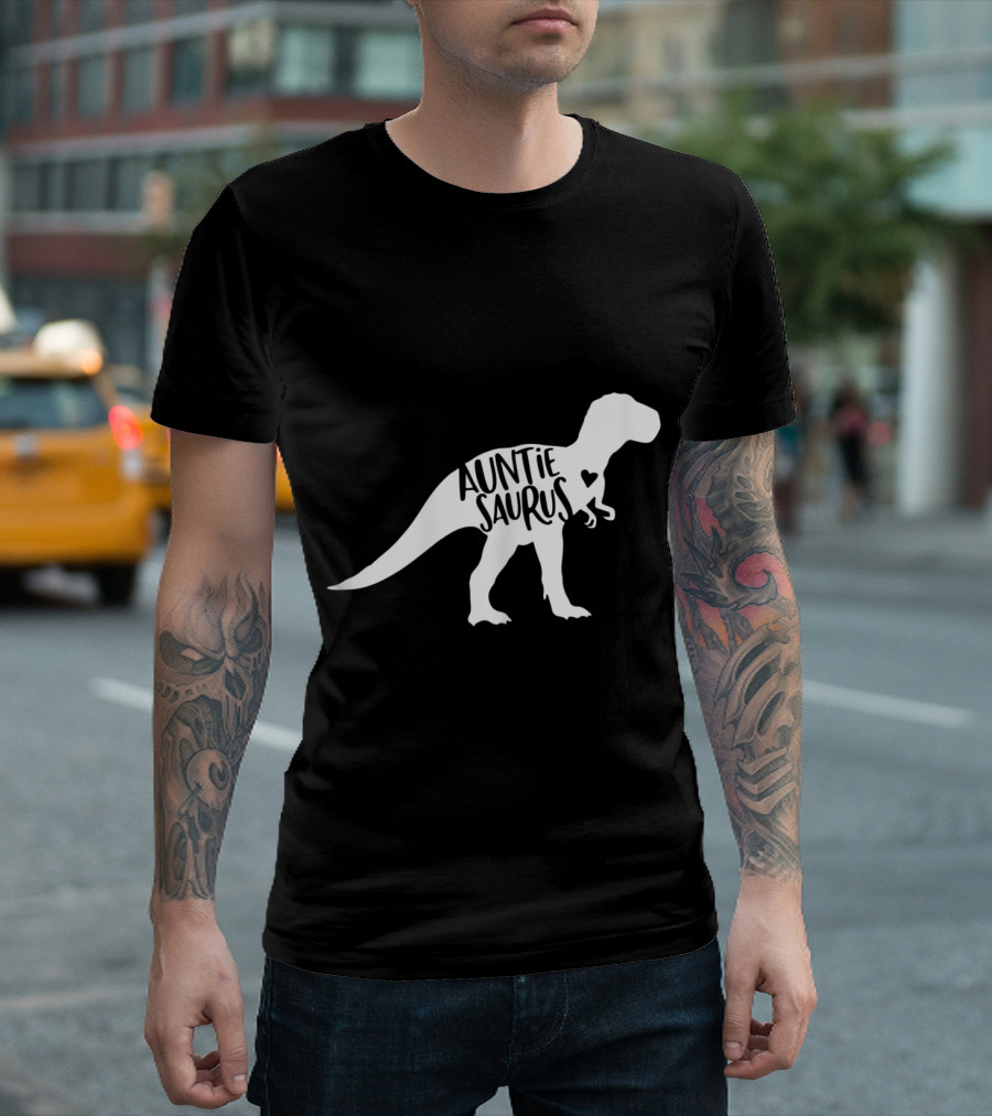 Auntie Saurus Dinosaur Aunt Family Auntiesaurus T-Shirt