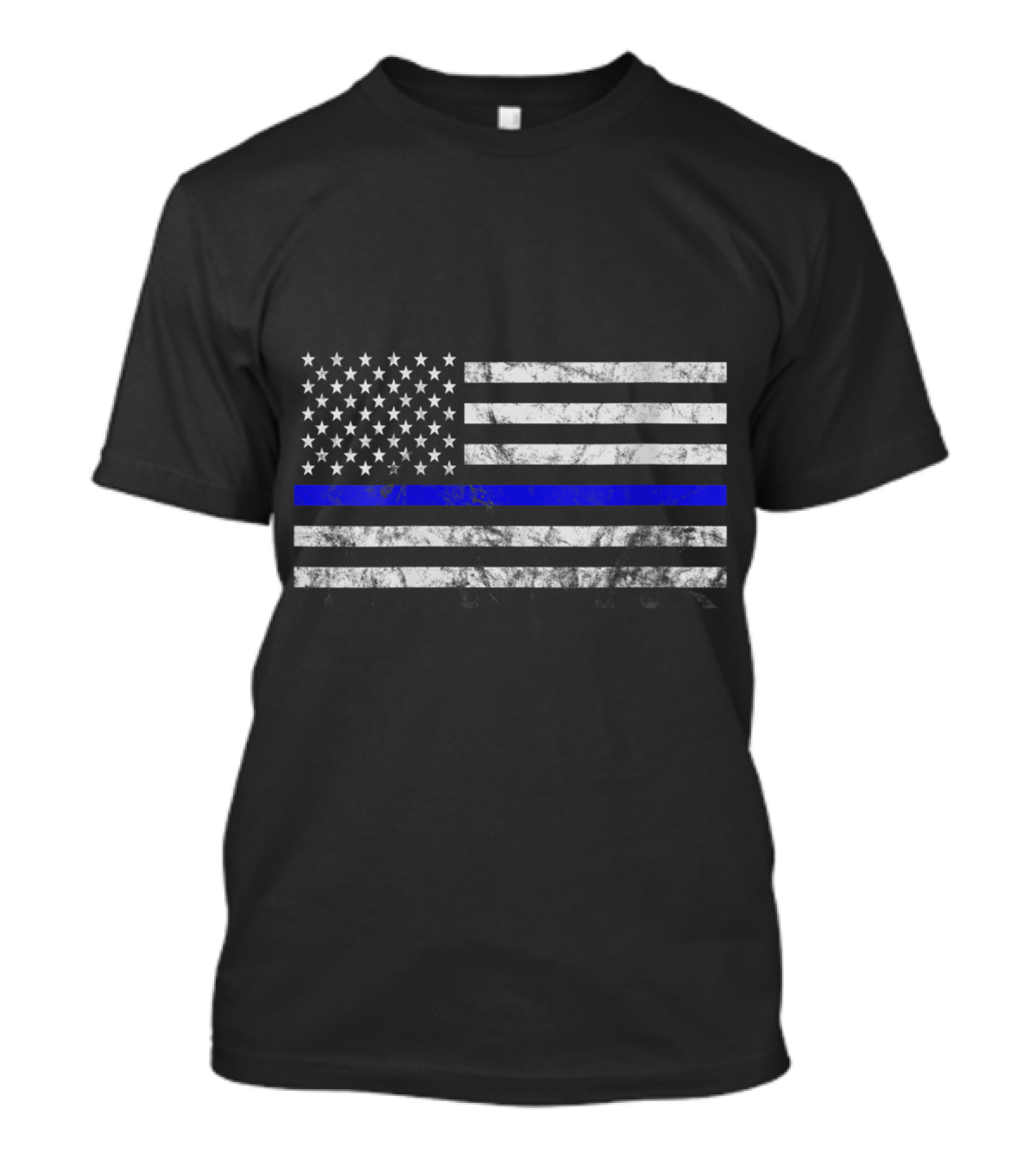 Thin Blue Line American Flag Blue Lives Matter USA T-Shirt
