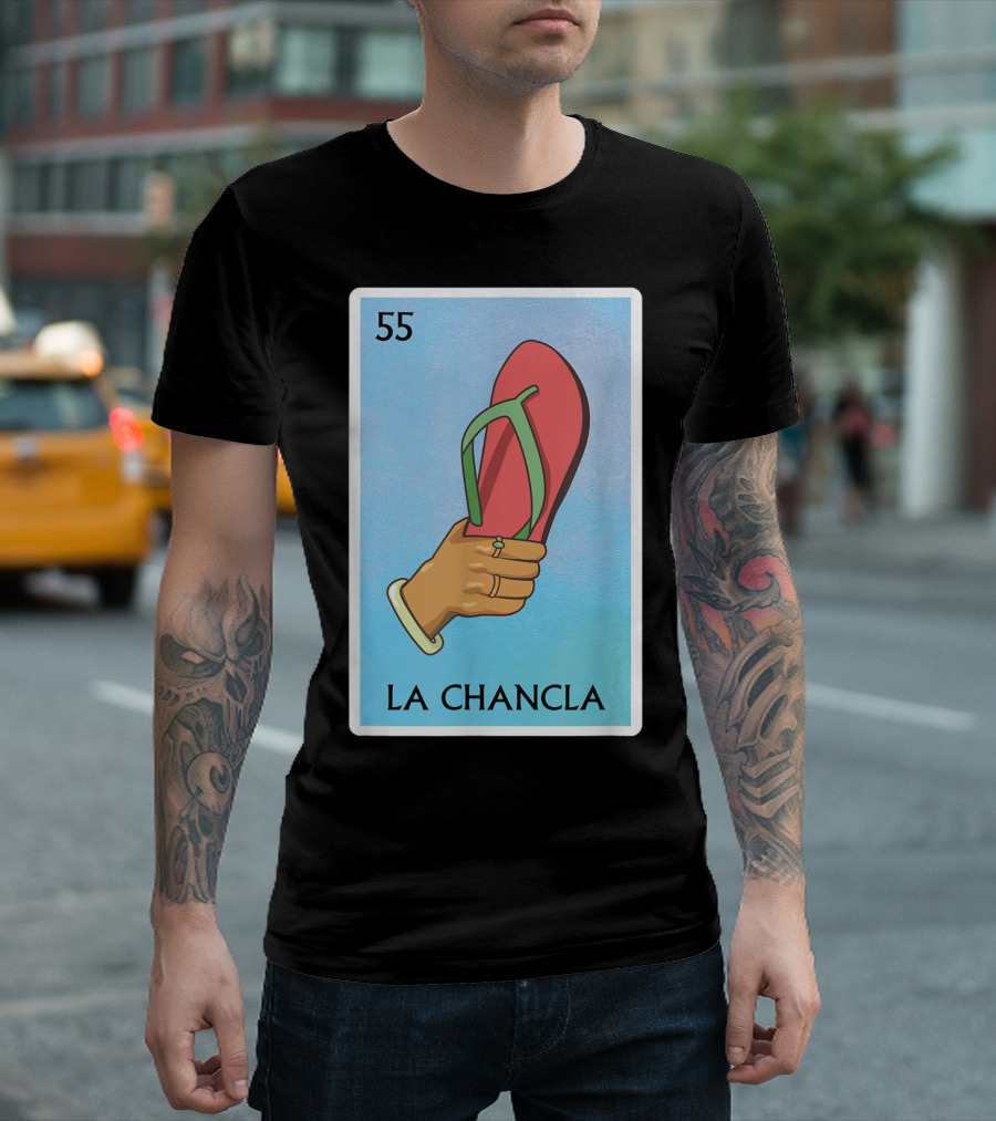 La Chancla Lotería Card 55 Survivor Humor T-Shirt