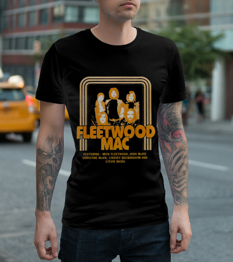 Fleetwood Mac Featuring Mick Fleetwood John McVie Christine McVie Lindsey Buckingham and Stevie Nicks T-Shirt