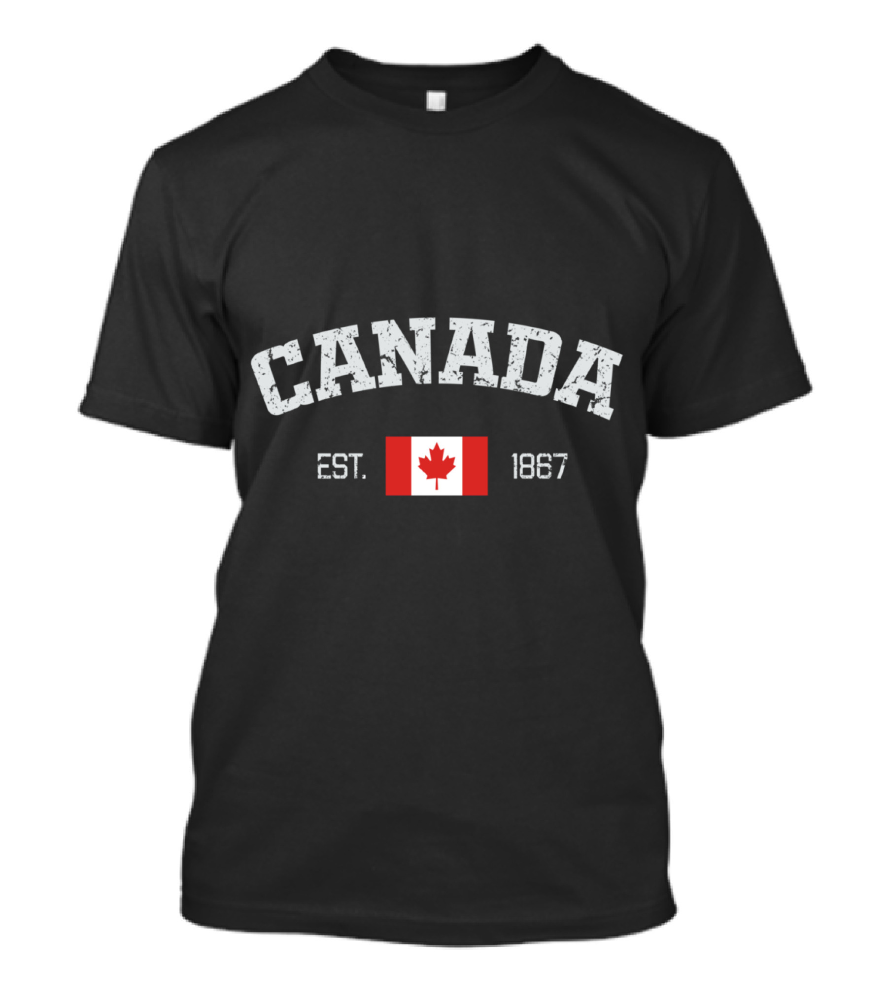 Canada Est. 1867 Maple Leaf Flag Vintage T-Shirt
