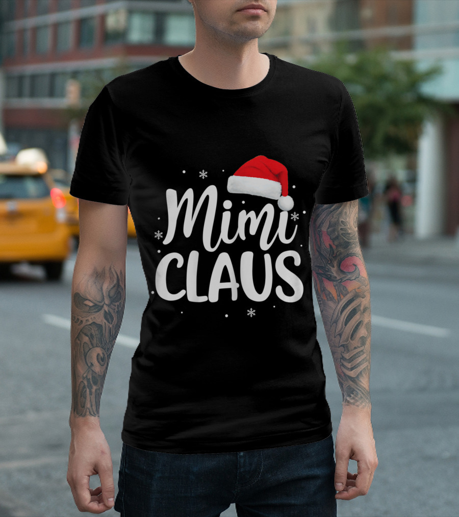 Mimi Claus Christmas Santa Hat Family Holiday T-Shirt