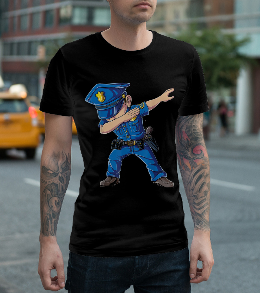 Dabbing Policeman Funny Dab Dance Police Officer T-Shirt