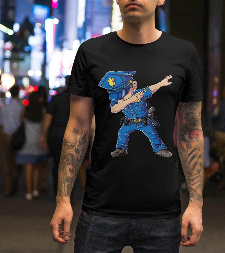 Dabbing Policeman Funny Dab Dance Police Officer T-Shirt