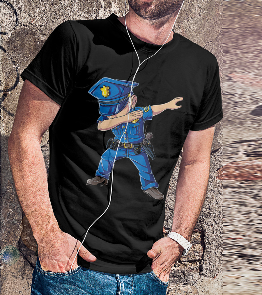 Dabbing Policeman Funny Dab Dance Police Officer T-Shirt