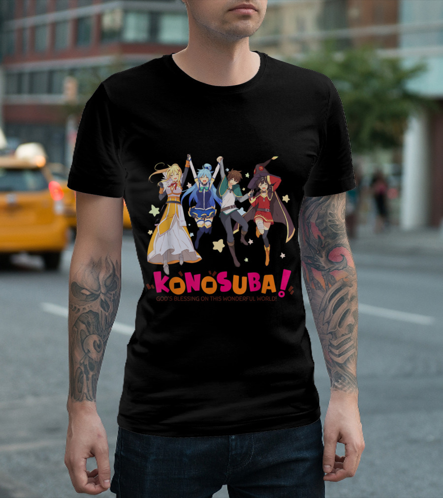 KonoSuba Megumin Teams God's Blessing on This Wonderful World T-Shirt