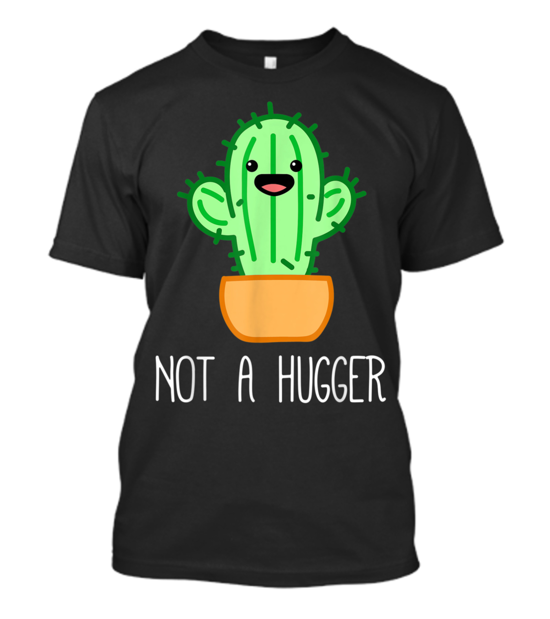 Not A Hugger Cactus Cute Kawaii Do Not Hug Meme T-Shirt