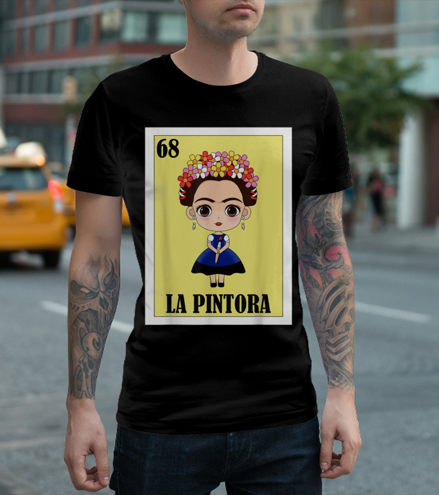 Loteria Card 68 La Pintora Mexican T-Shirt