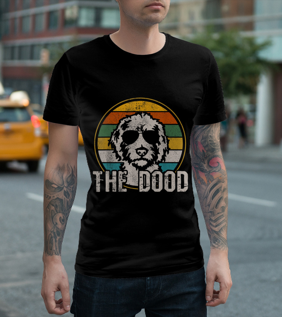 Goldendoodle The Dood Retro Dog with Sunglasses T-Shirt
