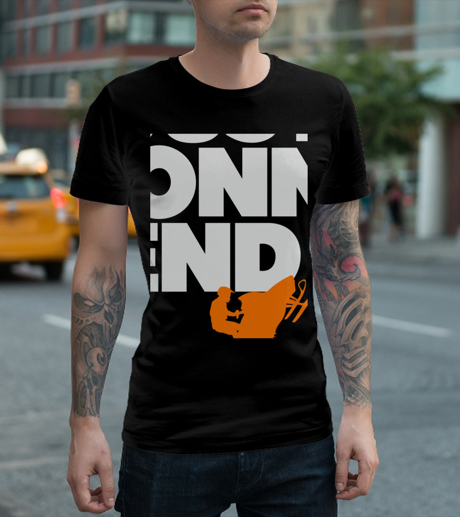 Just Gonna Send It Snowmobile Bold Text With Orange T-Shirt