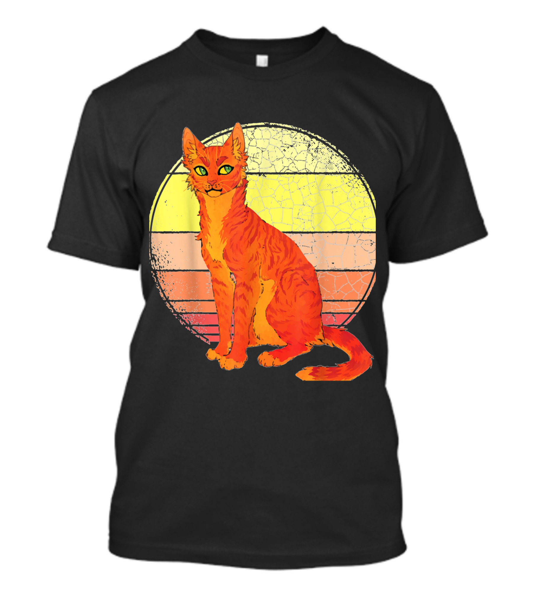 Warrior Cats Firestar Retro Sunset Design For Warriors Book Series Fans T-Shirt