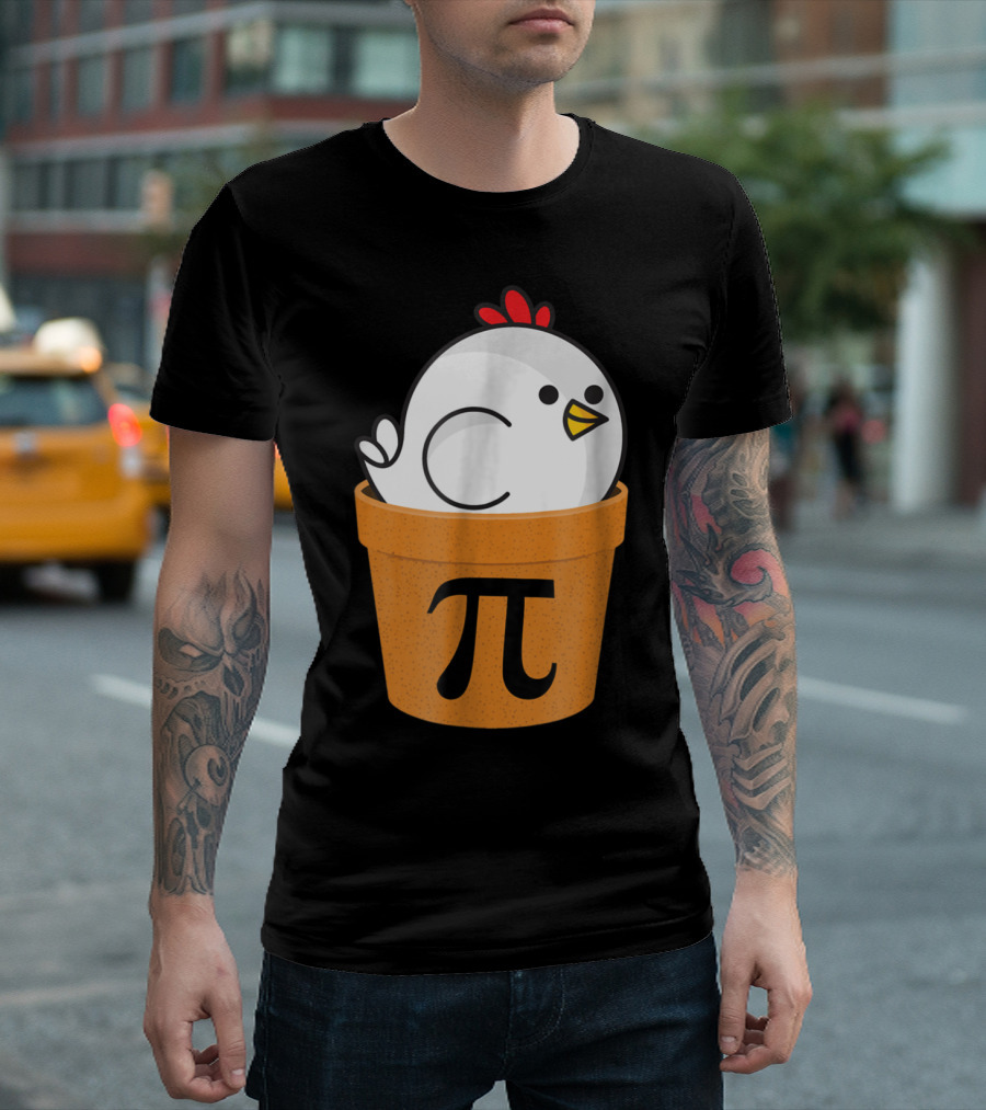 Chicken Pot Pi Funny Math Pun Joke T-Shirt