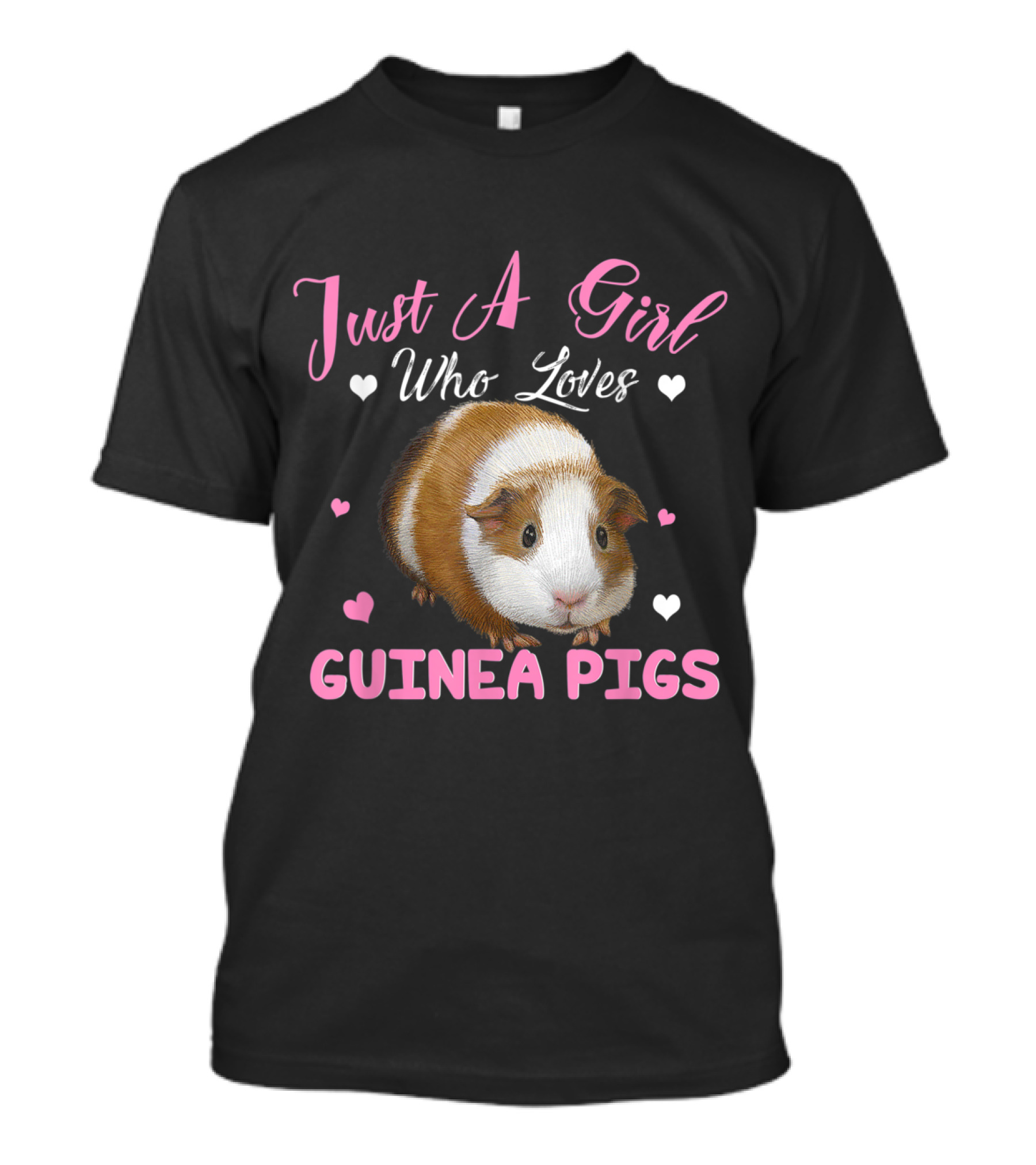 Just A Girl Who Loves Guinea Pigs Hearts T-Shirt