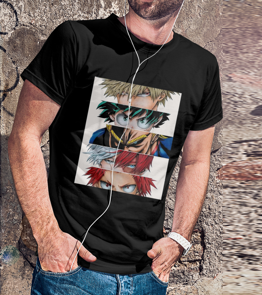 My Hero Academia Plus Ultra Character Eyes Stripes T-Shirt