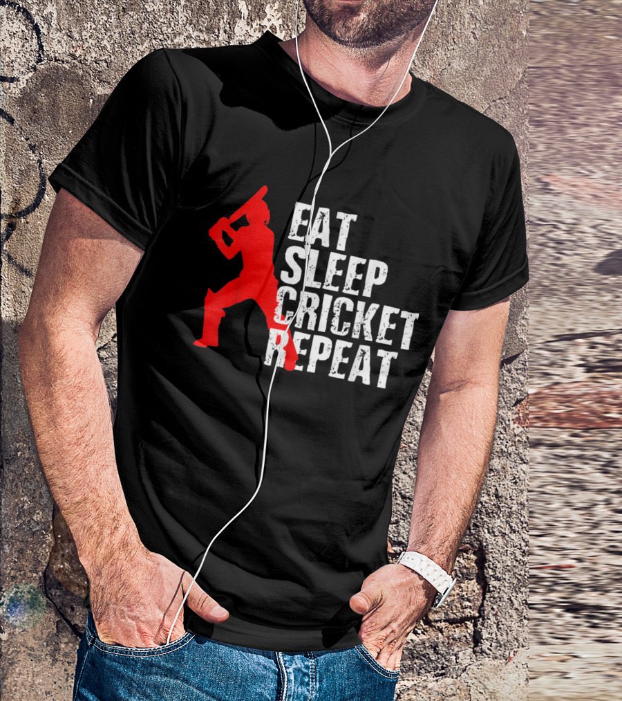 Eat Sleep Cricket Repeat T-Shirt