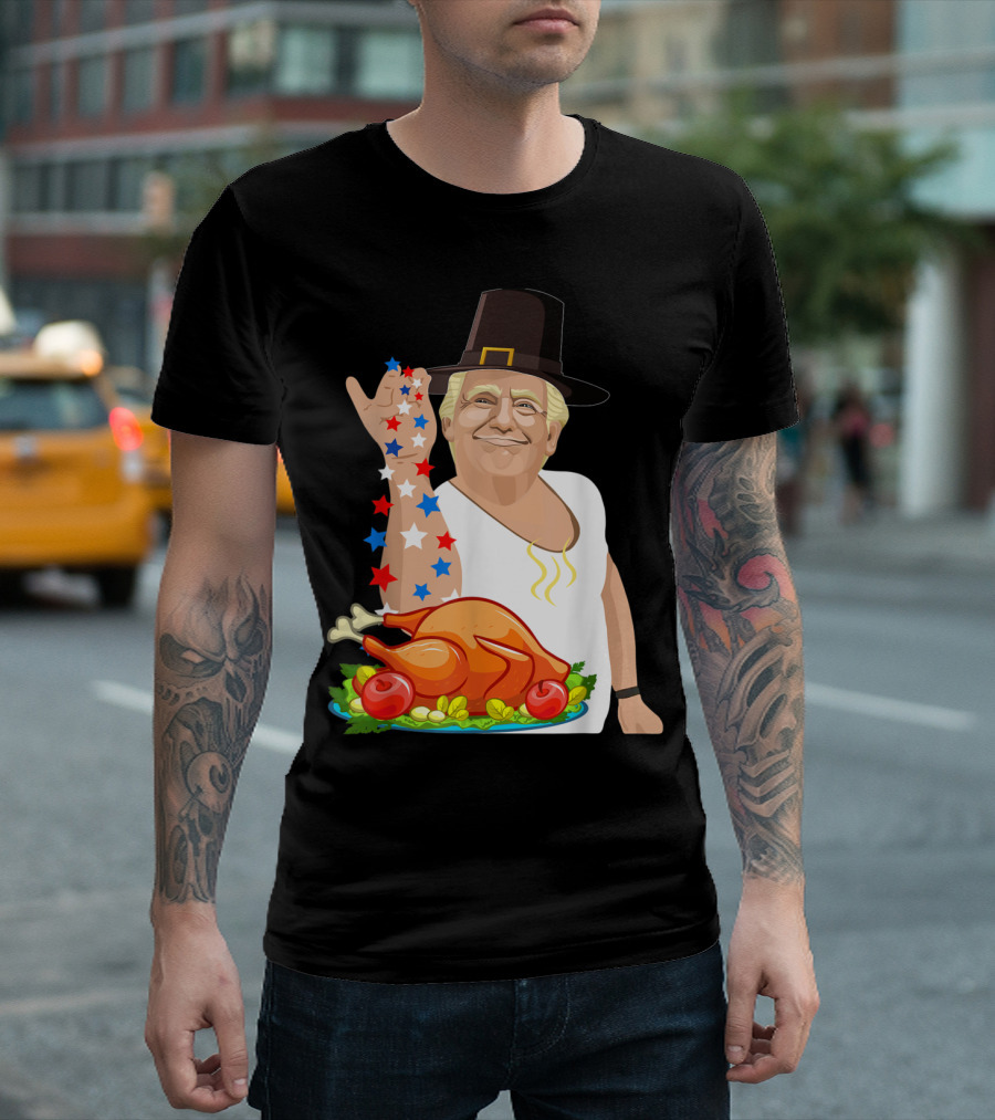 MAKE THANKSGIVING GREAT AGAIN Trump Turkey Pilgrim Star Sprinkle T-Shirt