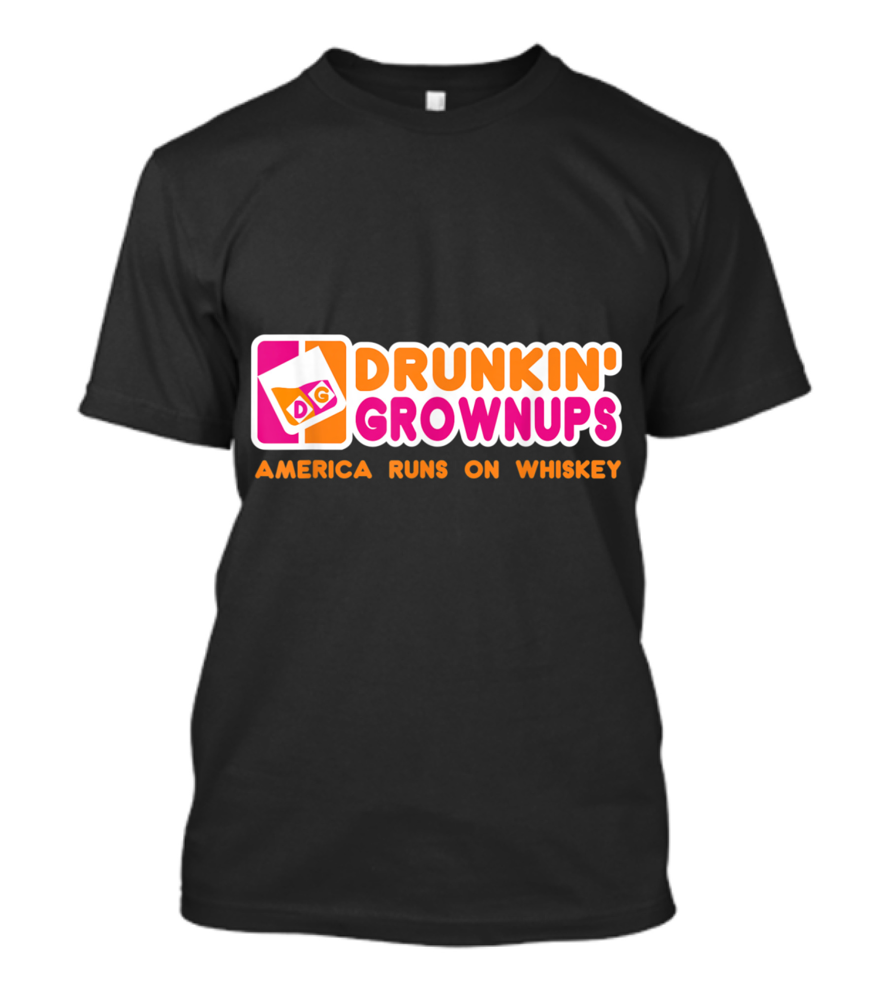 Drunkin' Grownups America Runs On Whiskey T-Shirt