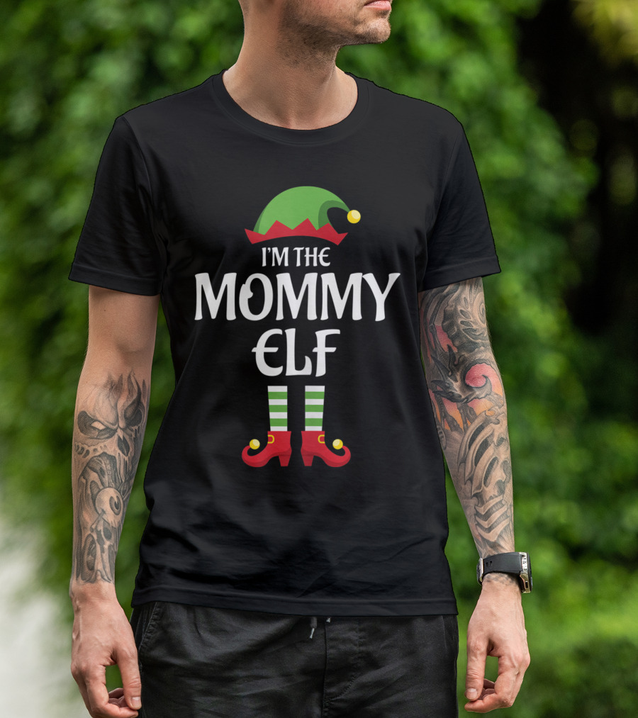 I'm The Mommy Elf Family Matching Group Christmas Costume T-Shirt