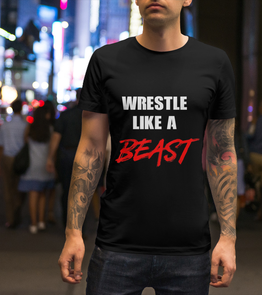 Grunge Wrestling Wrestle Like A Beast Stipulations T-Shirt