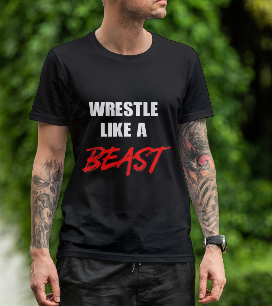 Grunge Wrestling Wrestle Like A Beast Stipulations T-Shirt