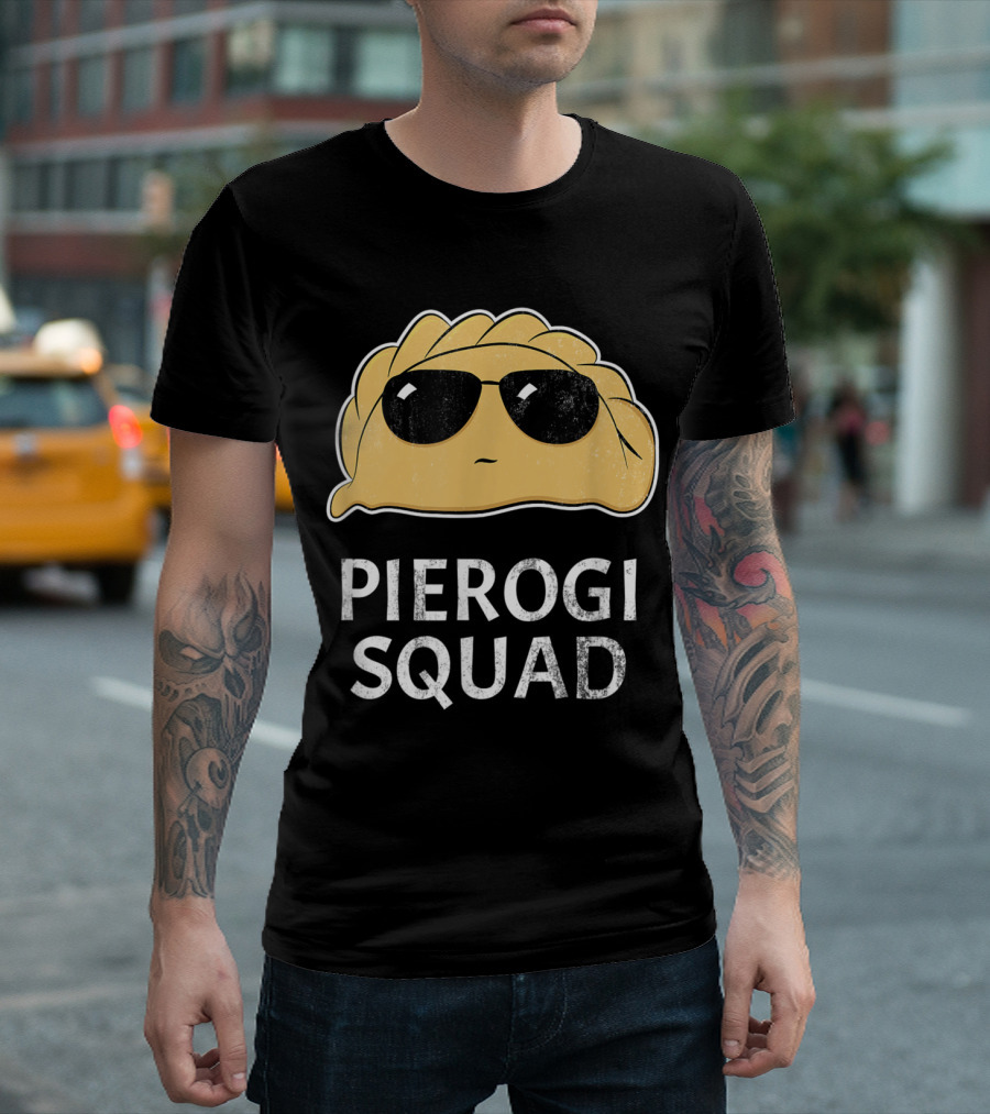 Pierogi Squad Poland Icon Featuring Cool Dressed Pierogi T-Shirt