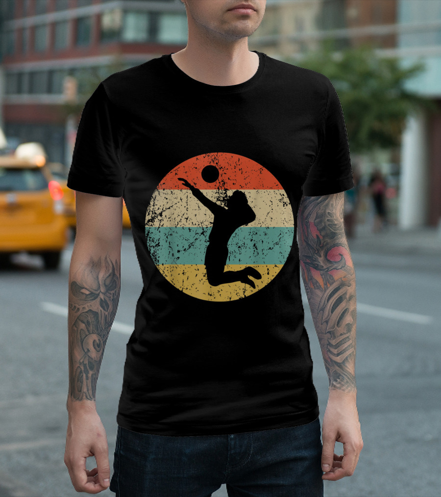 Vintage Volleyball Player Retro T-Shirt