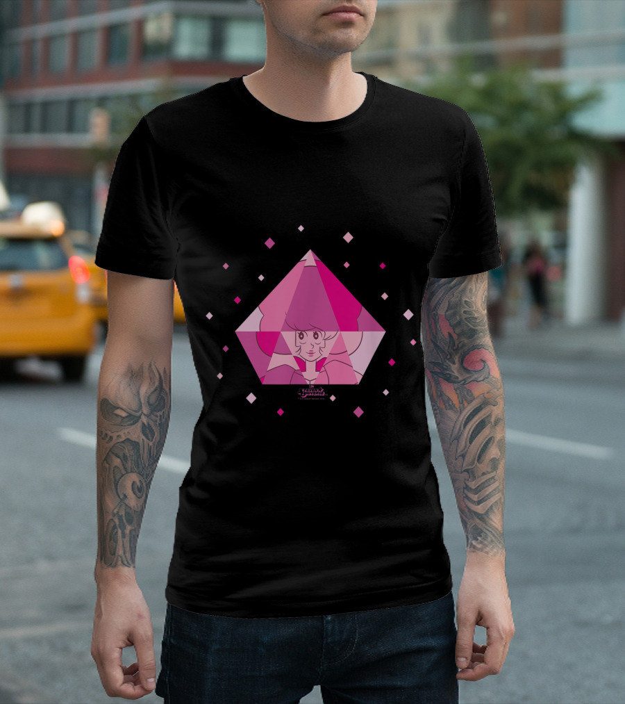 Steven Universe Pink Diamond Character In Geometric Crystal T-Shirt