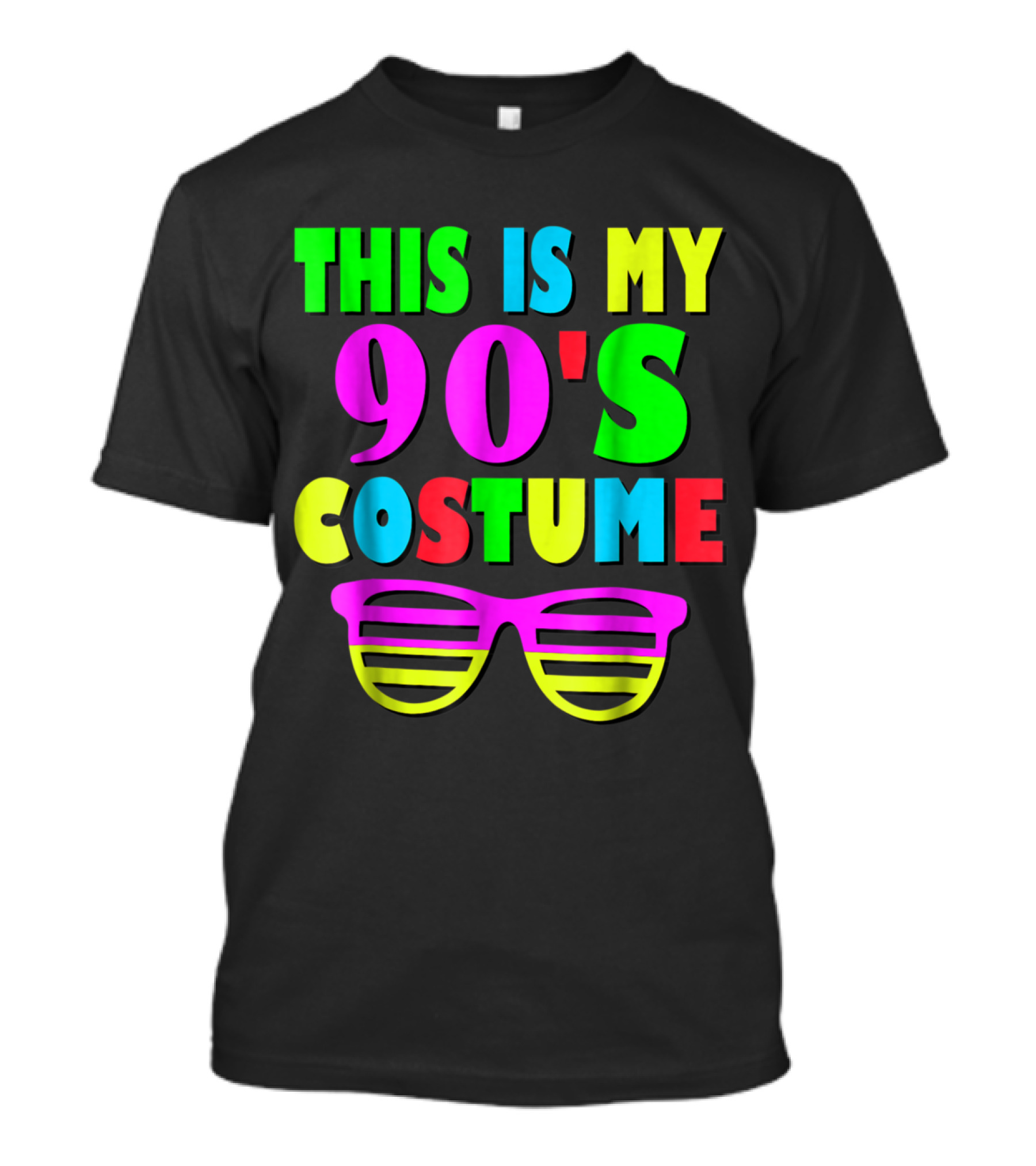 This Is My 90's Costume Neon Sunglasses Throwback 80's 90's Party T-Shirt